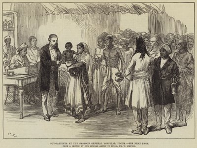 Out-Patients at the Sassoon General Hospital, Poona by William Crimea Simpson