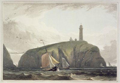 Lighthouse on the South Stack, Holyhead, from 