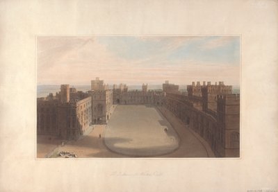The Quadrangle, Windsor Castle - View from the Round Tower, Windsor Castle by William Daniell