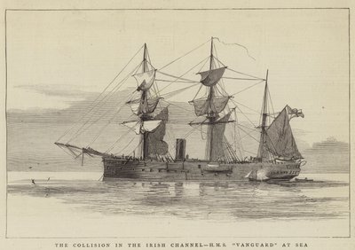 The Collision in the Irish Channel, HMS Vanguard at Sea by William Edward Atkins