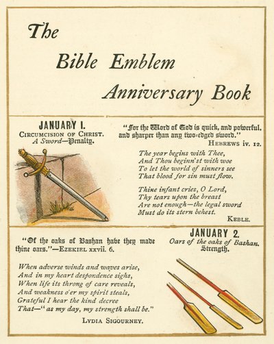 Page from The Bible Emblem Anniversary Book by William Foster