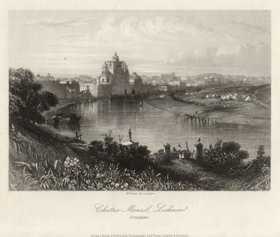 General View Across the Gomati, Chuttur Munzil, Lucknow by William French