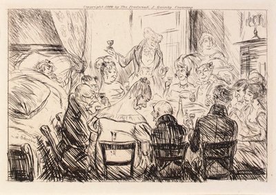 Nothing Was Heard but the Clatter of Plates and Forks by William Glackens