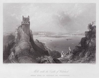 Molk, with the Castle of Weiteneck (engraving) by William H. Bartlett