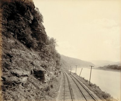 Cathedral Rocks, Susquehanna River near Meshoppen, for the Lehigh Valley Railroad by William H. Rau
