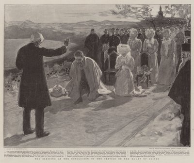 The Blessing at the Conclusion of the Service on the Mount of Olives by William Hatherell