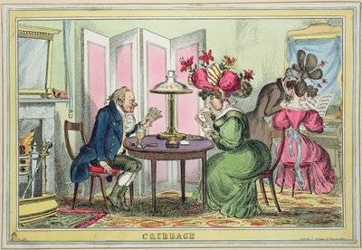 Cribbage, published by Thomas McLean, London by William Heath