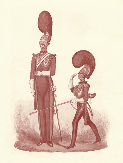 Showing the Difference Between The Man and the Officer, 1830-1840 by William Heath