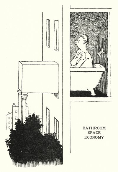 Bathroom Space Economy by William Heath Robinson