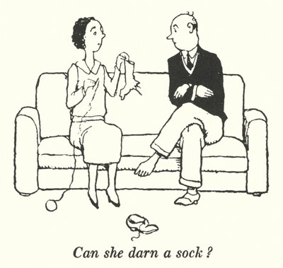Can she darn a sock? by William Heath Robinson