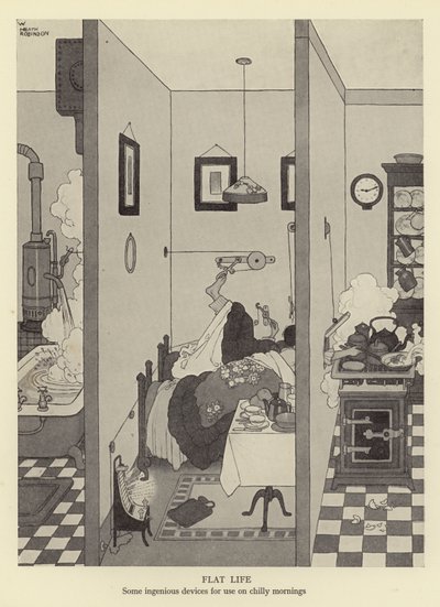 Flat life, some ingenious devices for use on chilly mornings by William Heath Robinson