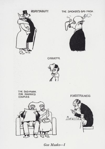 Gas Masks - I by William Heath Robinson