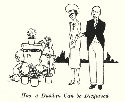 How a Dustbin Can be Disguised by William Heath Robinson