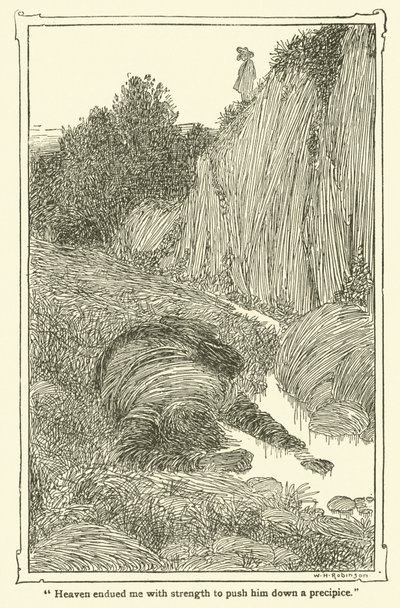 Illustration for Don Quixote by William Heath Robinson