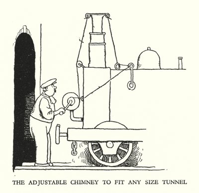 Illustration for Railway Ribaldry by W Heath Robinson by William Heath Robinson