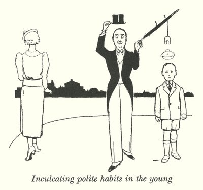 Inculcating Polite Habits in the Young by William Heath Robinson