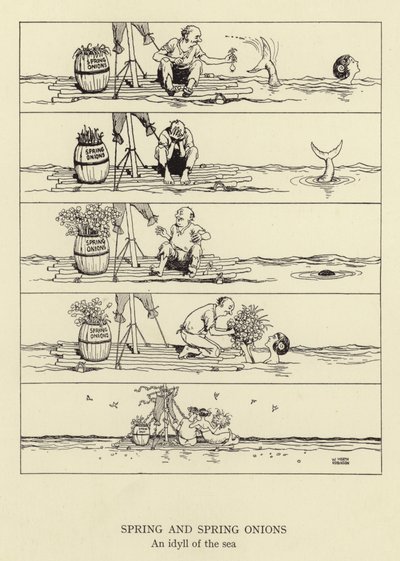 Spring and Spring Onions, an Idyll of the Sea by William Heath Robinson
