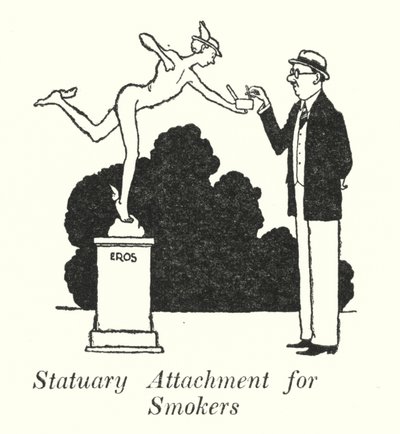 Statuary Attachment for Smokers (lithograph) by William Heath Robinson