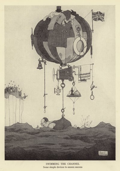 Swimming the channel, some simple devices to ensure success by William Heath Robinson