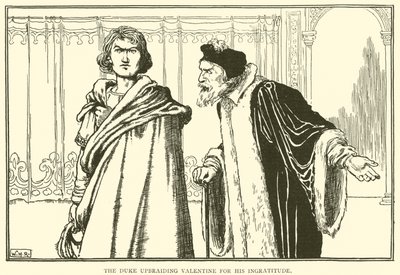 The Duke Upbraiding Valentine for His Ingratitude by William Heath Robinson