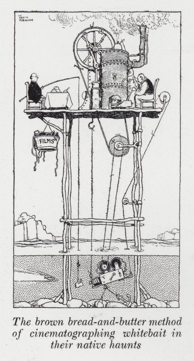 The Brown Bread-and-Butter Method of Cinematographing Whitebait in Their Native Haunts by William Heath Robinson