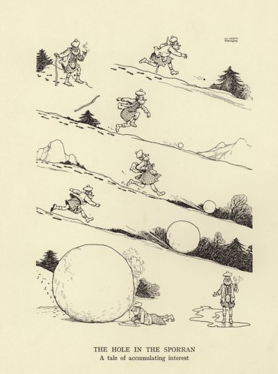 The hole in the sporran, a tale of accumulating interest by William Heath Robinson