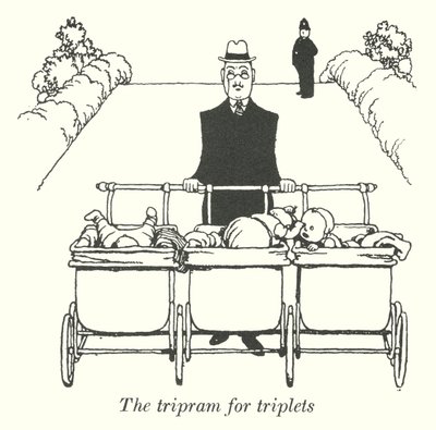 The tripram for triplets by William Heath Robinson