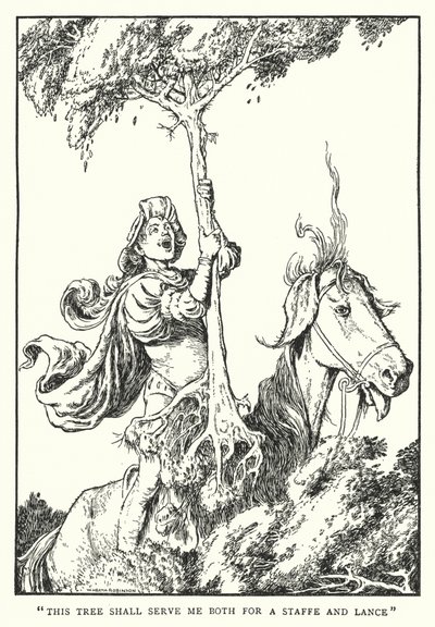 This Tree Shall Serve Me Both for a Staff and Lance by William Heath Robinson