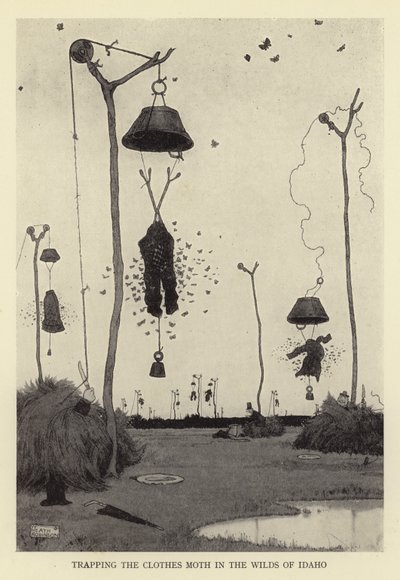 Trapping the clothes moth in the Wilds of Idaho by William Heath Robinson