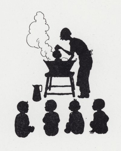 Washing Babies by William Heath Robinson