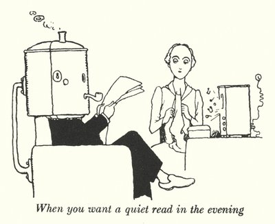 When You Want a Quiet Read in the Evening by William Heath Robinson