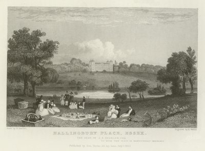 Hallingbury Place, Essex, the Seat of J A Houblen, Esquire by William Henry Bartlett