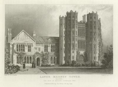 Layer Marney Tower, Essex, the Seat of Mathews Corsellis, Esquire by William Henry Bartlett