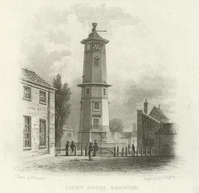 Light House, Harwich by William Henry Bartlett
