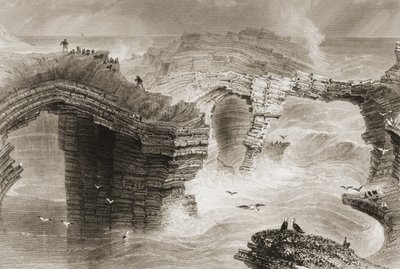 Natural Bridges near Kilkee, County Clare, Ireland, from 