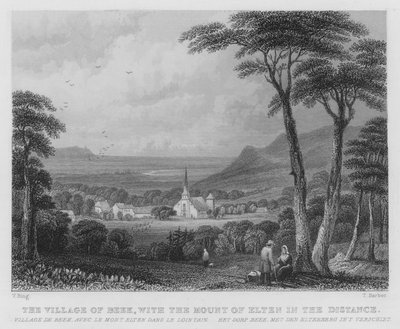 The Village of Beek, with the Mount of Elten in the Distance by William Henry Bartlett