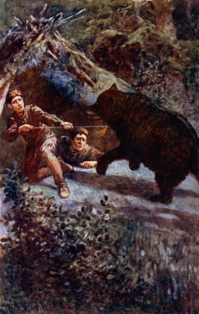 I thrust the spear with all my might into the bear