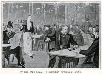 At the Cafe Royal: A Saturday Afternoon Scene, c.1900 by William Henry Humphris