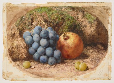 Still Life with Grapes and a Pomegranate by William Henry Hunt
