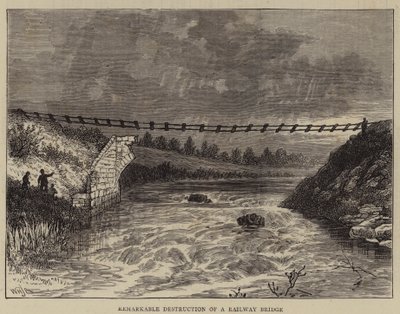 Remarkable Destruction of a Railway Bridge by William Henry James Boot