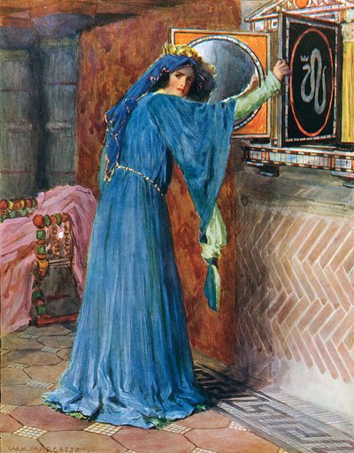 O Magic Mirror on the Wall, Who is the Fairest Lady of All by William Henry Margetson