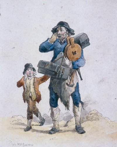 A Tinker and a Child, Provincial Characters, 1804 by William Henry Pyne