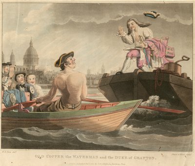 Old Copper the Waterman and the Duke of Grafton by William Henry Pyne