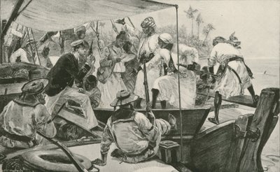 A British Naval Officer Overhauling an Arab Slave Dhow by William Heysham (after) Overend