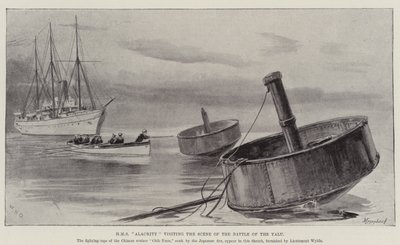 HMS Alacrity Visiting the Scene of the Battle of the Yalu by William Heysham Overend