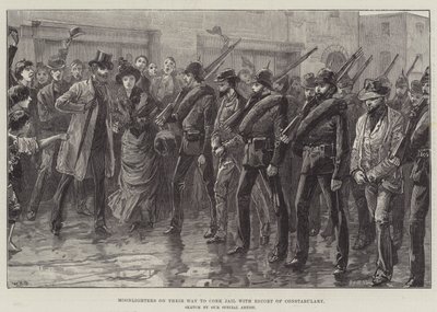 Moonlighters on their Way to Cork Jail with Escort of Constabulary by William Heysham Overend