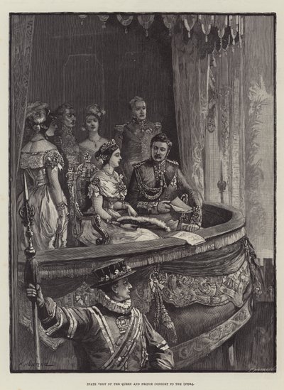 State Visit of the Queen and Prince Consort to the Opera by William Heysham Overend