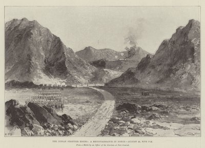 The Indian Frontier Rising, a Reconnaissance in Force, 23 August, Five pm by William Heysham Overend