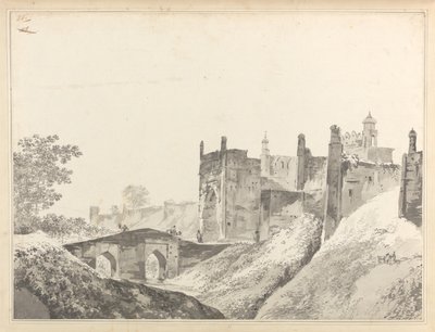The East End of the Fort of Mongheer [Munger] by William Hodges