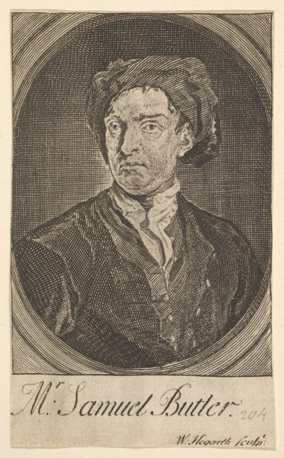 Frontispiece Portrait Seventeen Small Illustrations for Samuel Butler